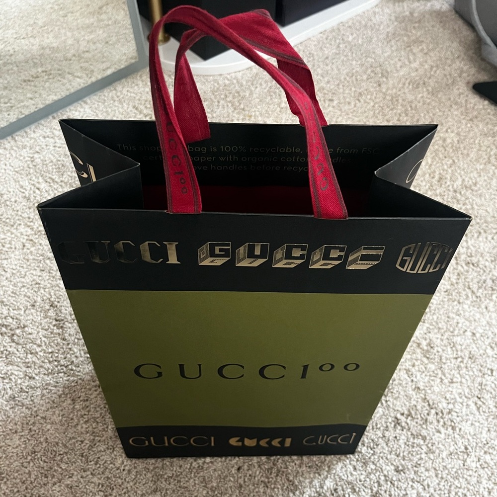 Gucci Limited Edition 100 year anniversary medium Paper Shopping Bag